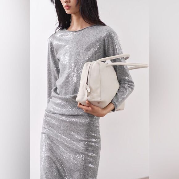 ZARA SEQUINED KNIT SWEATER - Picture 3 of 8